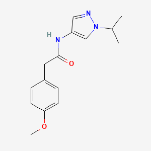 molecular formula C15H19N3O2 B4317238 N-(1-isopropyl-1H-pyrazol-4-yl)-2-(4-methoxyphenyl)acetamide 