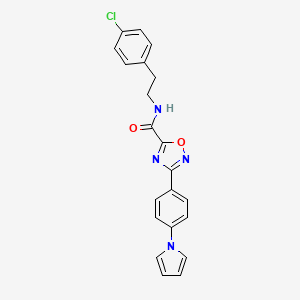 N-[2-(4-chlorophenyl)ethyl]-3-[4-(1H-pyrrol-1-yl)phenyl]-1,2,4-oxadiazole-5-carboxamide