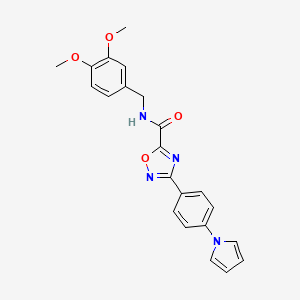 N-(3,4-dimethoxybenzyl)-3-[4-(1H-pyrrol-1-yl)phenyl]-1,2,4-oxadiazole-5-carboxamide