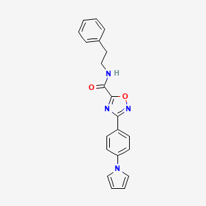 N-(2-phenylethyl)-3-[4-(1H-pyrrol-1-yl)phenyl]-1,2,4-oxadiazole-5-carboxamide