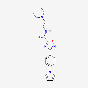 N-[2-(diethylamino)ethyl]-3-[4-(1H-pyrrol-1-yl)phenyl]-1,2,4-oxadiazole-5-carboxamide