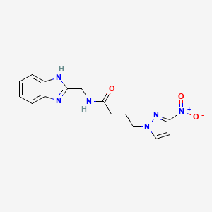 N-(1H-benzimidazol-2-ylmethyl)-4-(3-nitro-1H-pyrazol-1-yl)butanamide