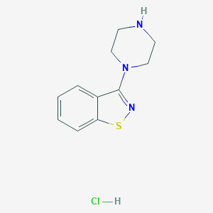 molecular formula C11H14ClN3S B043173 3-哌嗪基-1,2-苯并异噻唑盐酸盐 CAS No. 87691-88-1