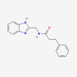 molecular formula C17H17N3O B4317378 N-(1H-benzimidazol-2-ylmethyl)-3-phenylpropanamide 