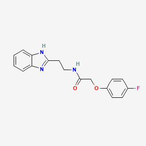 molecular formula C17H16FN3O2 B4317390 N-[2-(1H-benzimidazol-2-yl)ethyl]-2-(4-fluorophenoxy)acetamide 