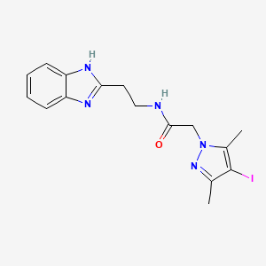 N-[2-(1H-benzimidazol-2-yl)ethyl]-2-(4-iodo-3,5-dimethyl-1H-pyrazol-1-yl)acetamide