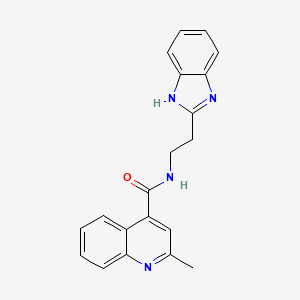 molecular formula C20H18N4O B4317434 N-[2-(1H-benzimidazol-2-yl)ethyl]-2-methylquinoline-4-carboxamide 