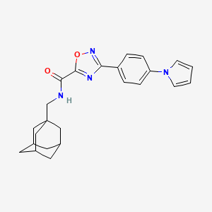 N-(1-adamantylmethyl)-3-[4-(1H-pyrrol-1-yl)phenyl]-1,2,4-oxadiazole-5-carboxamide