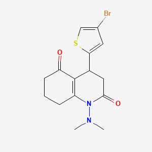 molecular formula C15H17BrN2O2S B4317492 4-(4-bromo-2-thienyl)-1-(dimethylamino)-4,6,7,8-tetrahydroquinoline-2,5(1H,3H)-dione 