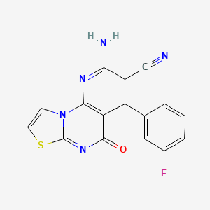 2-amino-4-(3-fluorophenyl)-5-oxo-5H-pyrido[3,2-e][1,3]thiazolo[3,2-a]pyrimidine-3-carbonitrile