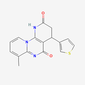 molecular formula C16H13N3O2S B4317554 7-methyl-4-(3-thienyl)-3,4-dihydro-2H-dipyrido[1,2-a:3',2'-e]pyrimidine-2,5(1H)-dione 