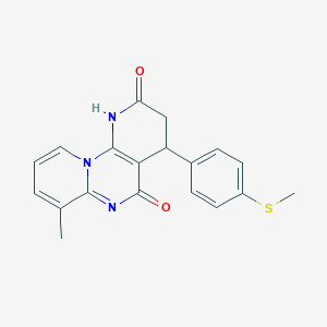 molecular formula C19H17N3O2S B4317561 7-methyl-4-[4-(methylthio)phenyl]-3,4-dihydro-2H-dipyrido[1,2-a:3',2'-e]pyrimidine-2,5(1H)-dione 