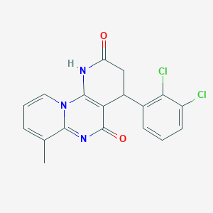 molecular formula C18H13Cl2N3O2 B4317563 4-(2,3-dichlorophenyl)-7-methyl-3,4-dihydro-2H-dipyrido[1,2-a:3',2'-e]pyrimidine-2,5(1H)-dione 