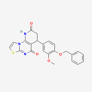 molecular formula C23H19N3O4S B4317580 4-[4-(benzyloxy)-3-methoxyphenyl]-3,4-dihydro-2H-pyrido[3,2-e][1,3]thiazolo[3,2-a]pyrimidine-2,5(1H)-dione 