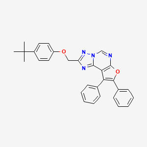 2-[(4-tert-butylphenoxy)methyl]-8,9-diphenylfuro[3,2-e][1,2,4]triazolo[1,5-c]pyrimidine