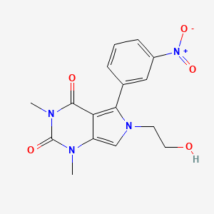 molecular formula C16H16N4O5 B4317628 6-(2-hydroxyethyl)-1,3-dimethyl-5-(3-nitrophenyl)-1H-pyrrolo[3,4-d]pyrimidine-2,4(3H,6H)-dione 