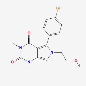 molecular formula C16H16BrN3O3 B4317664 5-(4-bromophenyl)-6-(2-hydroxyethyl)-1,3-dimethyl-1H-pyrrolo[3,4-d]pyrimidine-2,4(3H,6H)-dione 