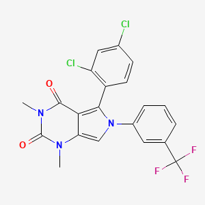 5-(2,4-dichlorophenyl)-1,3-dimethyl-6-[3-(trifluoromethyl)phenyl]-1H-pyrrolo[3,4-d]pyrimidine-2,4(3H,6H)-dione