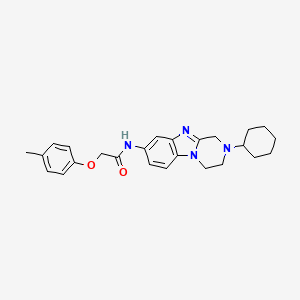 N-(2-cyclohexyl-1,2,3,4-tetrahydropyrazino[1,2-a]benzimidazol-8-yl)-2-(4-methylphenoxy)acetamide