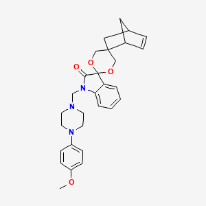 1''-{[4-(4-methoxyphenyl)piperazin-1-yl]methyl}dispiro[bicyclo[2.2.1]hept-5-ene-2,5'-[1,3]dioxane-2',3''-indol]-2''(1''H)-one