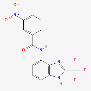 molecular formula C15H9F3N4O3 B4317809 3-nitro-N-[2-(trifluoromethyl)-1H-benzimidazol-7-yl]benzamide 