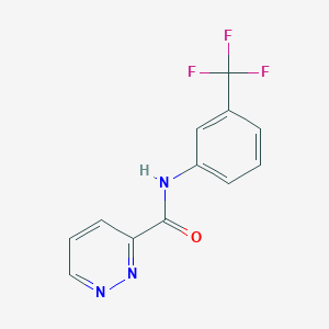 molecular formula C12H8F3N3O B4317850 N-[3-(trifluoromethyl)phenyl]pyridazine-3-carboxamide 