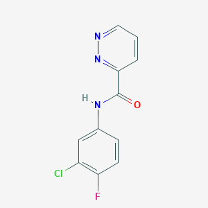 molecular formula C11H7ClFN3O B4317860 N-(3-chloro-4-fluorophenyl)pyridazine-3-carboxamide 