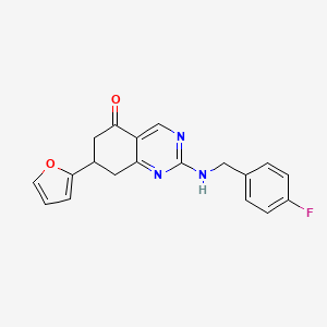 2-[(4-fluorobenzyl)amino]-7-(2-furyl)-7,8-dihydroquinazolin-5(6H)-one