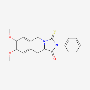 7,8-dimethoxy-2-phenyl-3-thioxo-2,3,10,10a-tetrahydroimidazo[1,5-b]isoquinolin-1(5H)-one