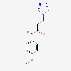 molecular formula C11H13N5O2 B4317878 N-(4-methoxyphenyl)-3-(1H-tetrazol-1-yl)propanamide 