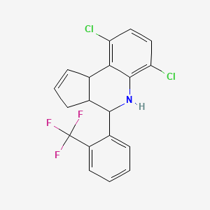 molecular formula C19H14Cl2F3N B4317885 6,9-dichloro-4-[2-(trifluoromethyl)phenyl]-3a,4,5,9b-tetrahydro-3H-cyclopenta[c]quinoline 