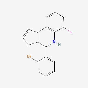 molecular formula C18H15BrFN B4317890 4-(2-bromophenyl)-6-fluoro-3a,4,5,9b-tetrahydro-3H-cyclopenta[c]quinoline 