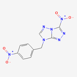 molecular formula C10H7N7O4 B4317892 3-nitro-7-(4-nitrobenzyl)-7H-[1,2,4]triazolo[4,3-b][1,2,4]triazole 