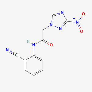 N-(2-cyanophenyl)-2-(3-nitro-1H-1,2,4-triazol-1-yl)acetamide