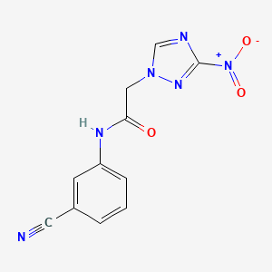 N-(3-cyanophenyl)-2-(3-nitro-1H-1,2,4-triazol-1-yl)acetamide