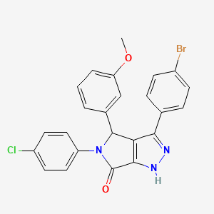 3-(4-bromophenyl)-5-(4-chlorophenyl)-4-(3-methoxyphenyl)-4,5-dihydropyrrolo[3,4-c]pyrazol-6(1H)-one