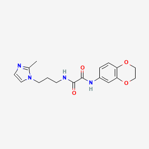 molecular formula C17H20N4O4 B4317953 N-(2,3-dihydro-1,4-benzodioxin-6-yl)-N'-[3-(2-methyl-1H-imidazol-1-yl)propyl]ethanediamide 