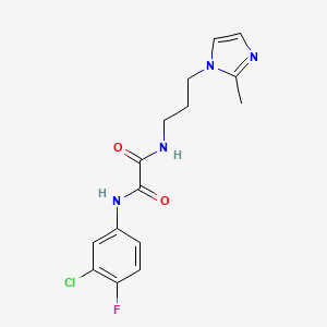 molecular formula C15H16ClFN4O2 B4317955 N-(3-chloro-4-fluorophenyl)-N'-[3-(2-methyl-1H-imidazol-1-yl)propyl]ethanediamide 