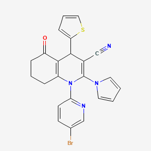 1-(5-bromopyridin-2-yl)-5-oxo-2-(1H-pyrrol-1-yl)-4-(2-thienyl)-1,4,5,6,7,8-hexahydroquinoline-3-carbonitrile