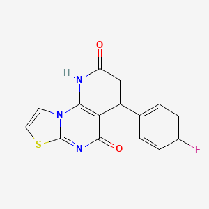 molecular formula C15H10FN3O2S B4317990 4-(4-fluorophenyl)-3,4-dihydro-2H-pyrido[3,2-e][1,3]thiazolo[3,2-a]pyrimidine-2,5(1H)-dione 