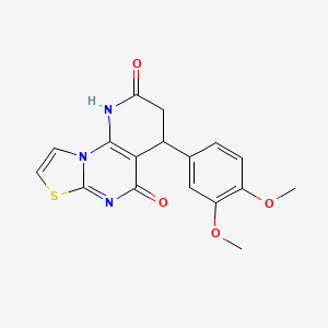 molecular formula C17H15N3O4S B4318009 4-(3,4-dimethoxyphenyl)-3,4-dihydro-2H-pyrido[3,2-e][1,3]thiazolo[3,2-a]pyrimidine-2,5(1H)-dione 