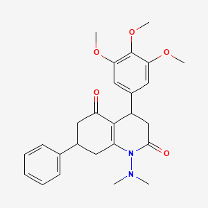 1-(dimethylamino)-7-phenyl-4-(3,4,5-trimethoxyphenyl)-4,6,7,8-tetrahydroquinoline-2,5(1H,3H)-dione