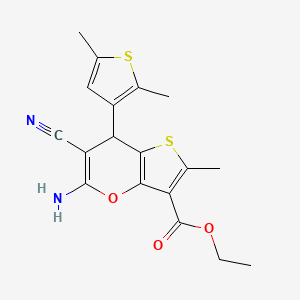 ethyl 5-amino-6-cyano-7-(2,5-dimethyl-3-thienyl)-2-methyl-7H-thieno[3,2-b]pyran-3-carboxylate