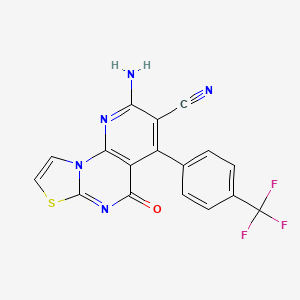 molecular formula C17H8F3N5OS B4318043 2-amino-5-oxo-4-[4-(trifluoromethyl)phenyl]-5H-pyrido[3,2-e][1,3]thiazolo[3,2-a]pyrimidine-3-carbonitrile 