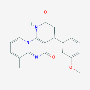 molecular formula C19H17N3O3 B4318046 4-(3-methoxyphenyl)-7-methyl-3,4-dihydro-2H-dipyrido[1,2-a:3',2'-e]pyrimidine-2,5(1H)-dione 