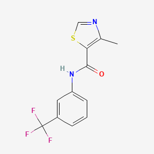 molecular formula C12H9F3N2OS B4318103 4-methyl-N-[3-(trifluoromethyl)phenyl]-1,3-thiazole-5-carboxamide 