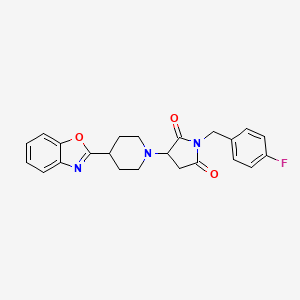 3-[4-(1,3-benzoxazol-2-yl)piperidin-1-yl]-1-(4-fluorobenzyl)pyrrolidine-2,5-dione