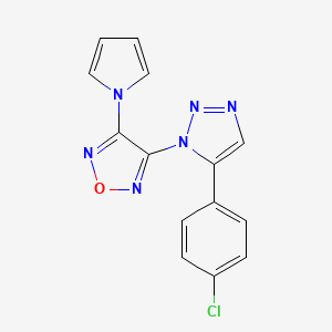 3-[5-(4-chlorophenyl)-1H-1,2,3-triazol-1-yl]-4-(1H-pyrrol-1-yl)-1,2,5-oxadiazole