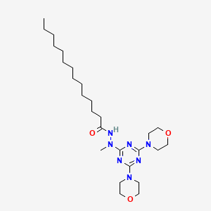 molecular formula C26H47N7O3 B4318176 N'-(4,6-dimorpholin-4-yl-1,3,5-triazin-2-yl)-N'-methyltetradecanohydrazide 