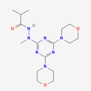 N'-(4,6-dimorpholin-4-yl-1,3,5-triazin-2-yl)-N',2-dimethylpropanohydrazide